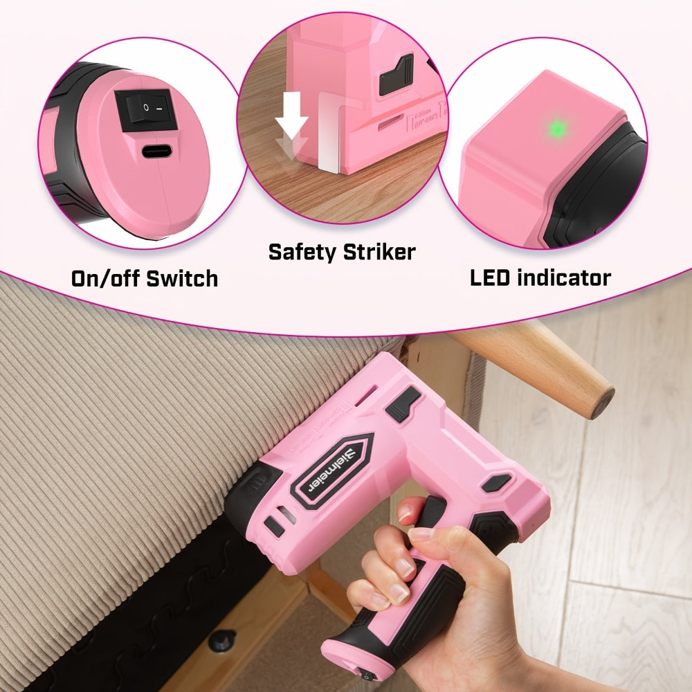 Cordless Stapler Nailer 2-in-1, 20V/4V Brad Nailer Without Compressor, with Safety Striker Guard