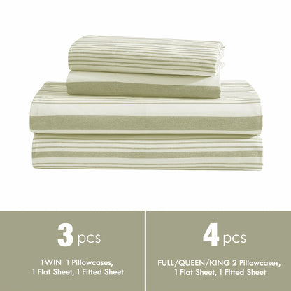 Bed Sheet Set Sanded Polyester Microfiber with 35–39 cm Pocket and Solid or Stripe Pattern Options