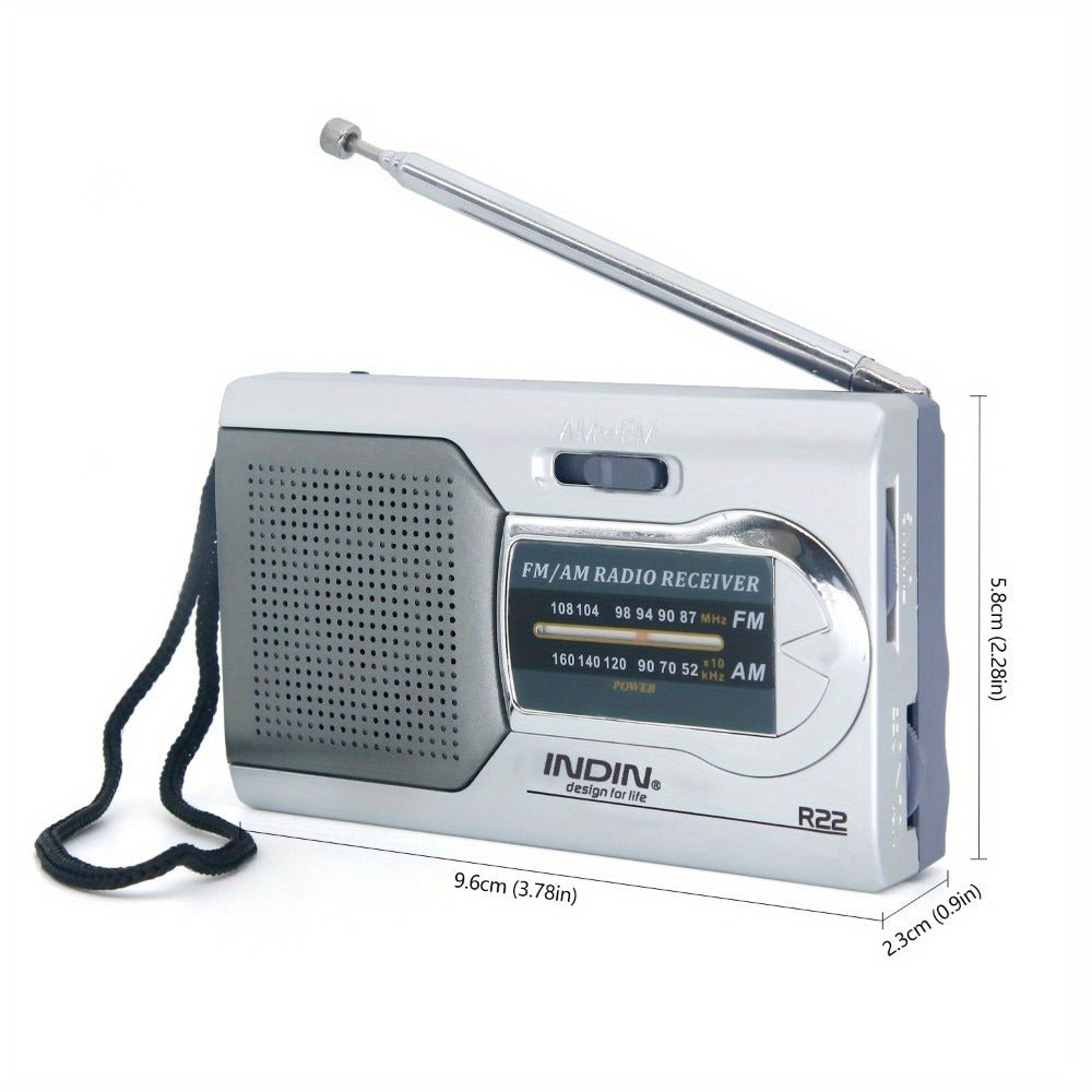 Portable AM FM Shortwave Radio with VFD Display, 21-Inch Antenna Long-Range Reception, AA Battery or DC Powered, Earphone Jack, for Emergency Preparedness Home Travel Seniors Camping