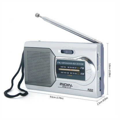 Portable AM FM Shortwave Radio with VFD Display, 21-Inch Antenna Long-Range Reception, AA Battery or DC Powered, Earphone Jack, for Emergency Preparedness Home Travel Seniors Camping