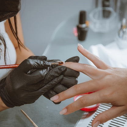 Black Nitrile Gloves 100 Count, 6 Mil Thick Latex-Free Disposable Gloves, Chemical Resistant Tear-Resistant Flexible Ambidextrous, for Automotive, Kitchen, Cleaning, Tattooing & Car Detailing – M, L, XL