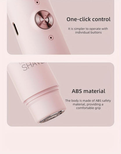 Electric Epilator for Women Double Head USB Rechargeable Painless Hair Removal Shaver Bikini Trimmer Body Private Area Grooming Device