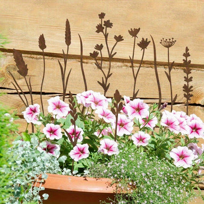 Metal Flower Stems | Rusty Wild Bouquet Vase Outdoor Garden Decor
