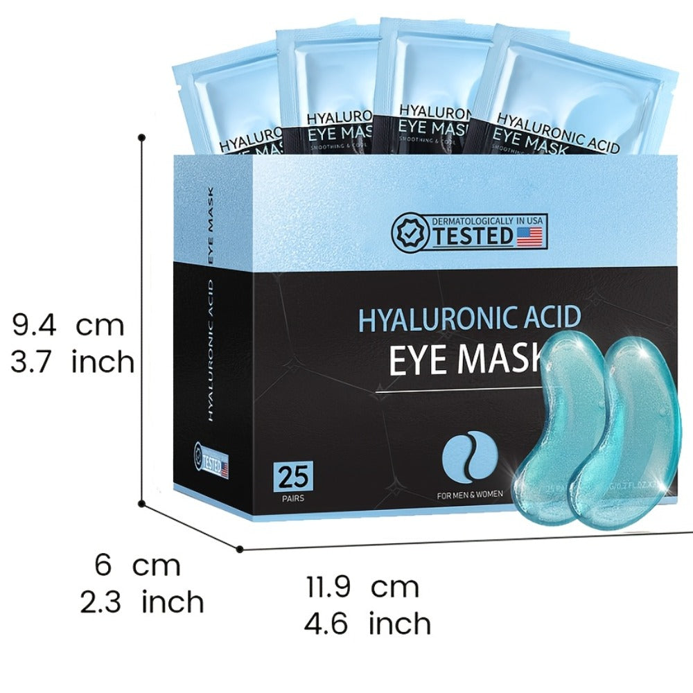25-Piece Hyaluronic Acid-Labeled Under-Eye Mask Set with Collagen and Glycerin-Labeled Formula