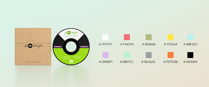 3D Printer Filament Soeyin PLA 1.75mm 1kg Open-Rim Spool in Almond Purple, Strawberry Milk or Grey