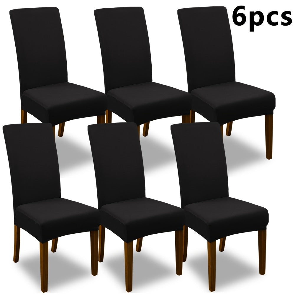 Chair Cover Set of 4 or 6 Stretch Jacquard Dining Slipcovers in Nine Available Color Choices