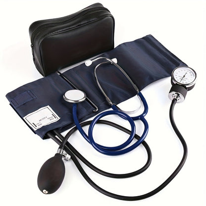 Blood Pressure Monitor Manual Aneroid Kit with 10-16 Inch Upper-Arm Cuff, Stethoscope, Gauge and Carry Case