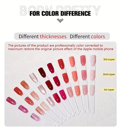 Gel Nail Polish 6-Color 9D Polaris Magnetic Set with Six 10ml Glass-Water-Light Shades for Nail Art