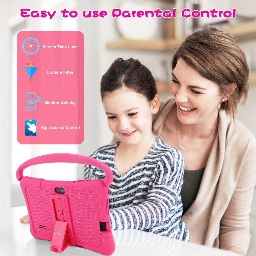 Kids Tablet Veidoo 7 Inch with 1GB or 2GB RAM, 16GB or 32GB Built-In Storage and Handled Silicone Case