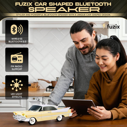 Portable Bluetooth Speaker Fuzix WS-1965 Retro Car with LED Lights, Mic, FM, AUX, USB and TF