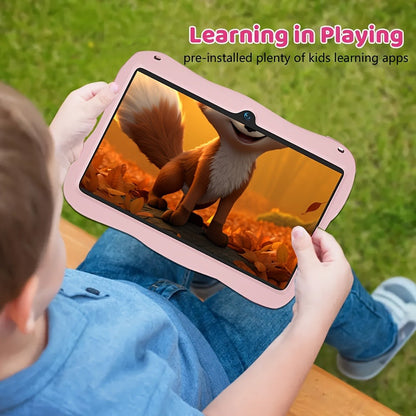 Android 14 Tablet 7 Inch 2025 New Model 5G WiFi 4GB RAM 32GB ROM HD IPS Interactive Display Parental Controls Pre-Installed Apps Kids & Family Tablet – Pink & Blue