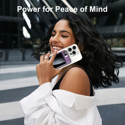 Magnetic Wireless Power Bank with 5000mAh and 10000mAh Labels, Flip Display and Four Color Options