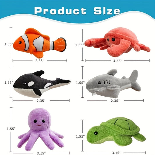 Sea Animal Finger Puppets Set 6pcs for Kids – Realistic Ocean Creature Hand Puppets for Storytelling, Role Play & Imaginative Play | Toddler & Preschool Toy | Birthday & Easter Gift