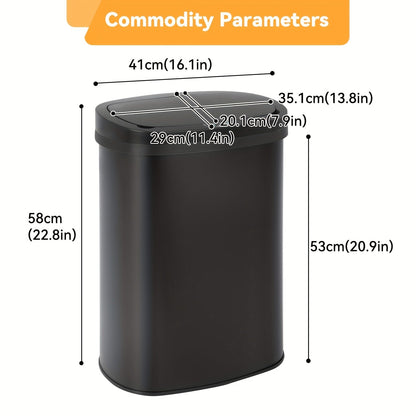 Touchless Motion Sensor Trash Can 13 Gallon 50L – Automatic Kitchen Garbage Can for Home Office Bedroom Living Room