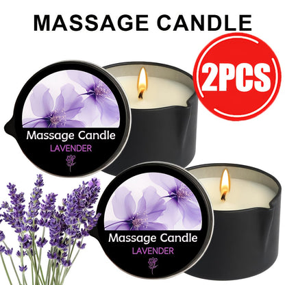 2 oz Massage Oil Candle in 18 Scent and Pack Options Including Jasmine, Lavender, Geranium and Vanilla
