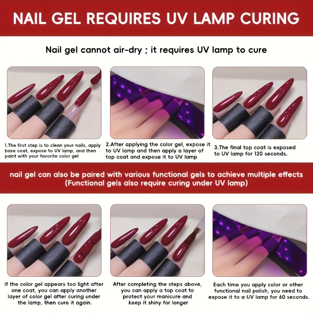 Gel Nail Polish Set 6 Colors White Shades Gentle White Collection - Milk Tea Cherry Blossom Pink Soak Off UV LED Long Lasting Spring Summer Nail Art Gel Polish for Women Salon Home DIY