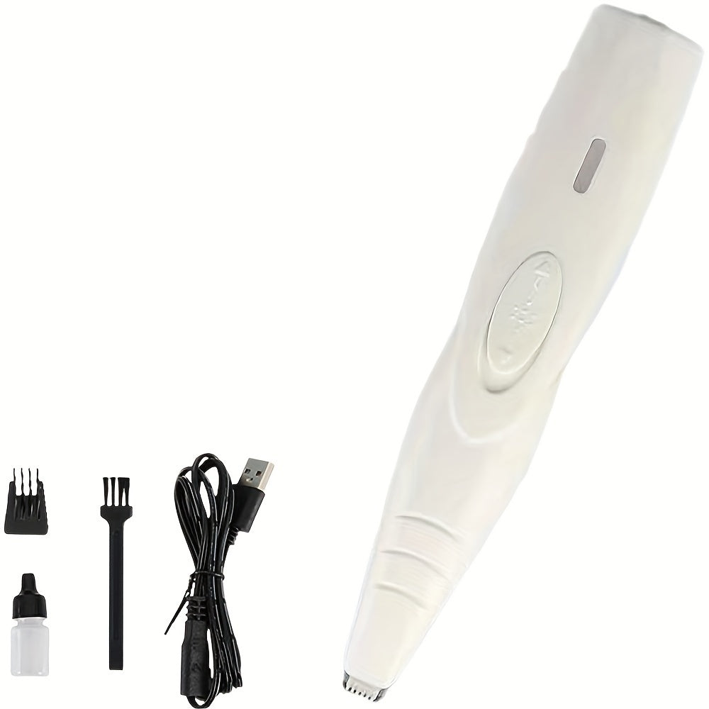 Pet Detail Trimmer, USB-Rechargeable Ceramic-Blade Clipper for Dog and Cat Face, Paw and Ear Areas