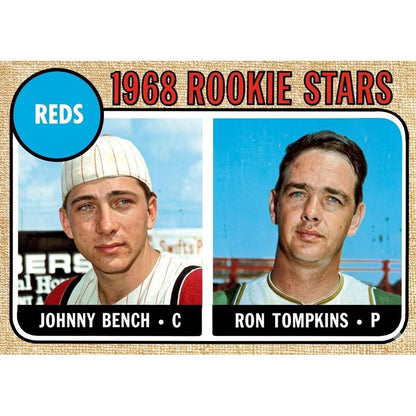 Sports Trading Cards, 1968 Topps-Labeled Baseball Mystery Display Slab with One Random Card for Collectors