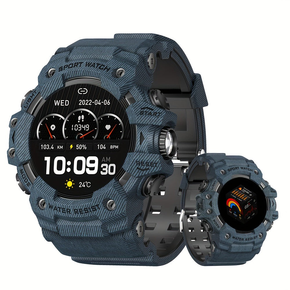 Smartwatch for Men 1.32 Inch Tactical Watch with LED Flashlight, SOS and 100+ Sport Modes in Eleven Colors