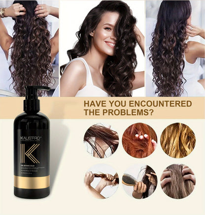 Curl Defining Cream with Detangling Brush Set 10.14 oz — Anti-Frizz Curl Enhancer, Long-Lasting Bouncy Curls, Non-Sticky Lightweight Hold, Salon Quality for Curly Wavy & Coily Hair, Women & Men