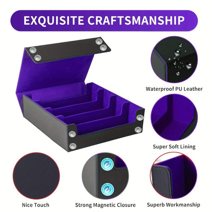 Four-Row Trading Card Storage Box with Three Interior Color Options and Source-Stated 3000-Card Capacity