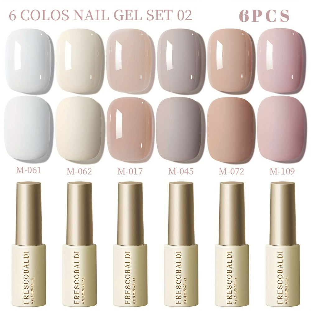 Gel Nail Polish Set with IRISGOBLADI Label, 6 Solid Colors per Set and 8 Retained Palettes