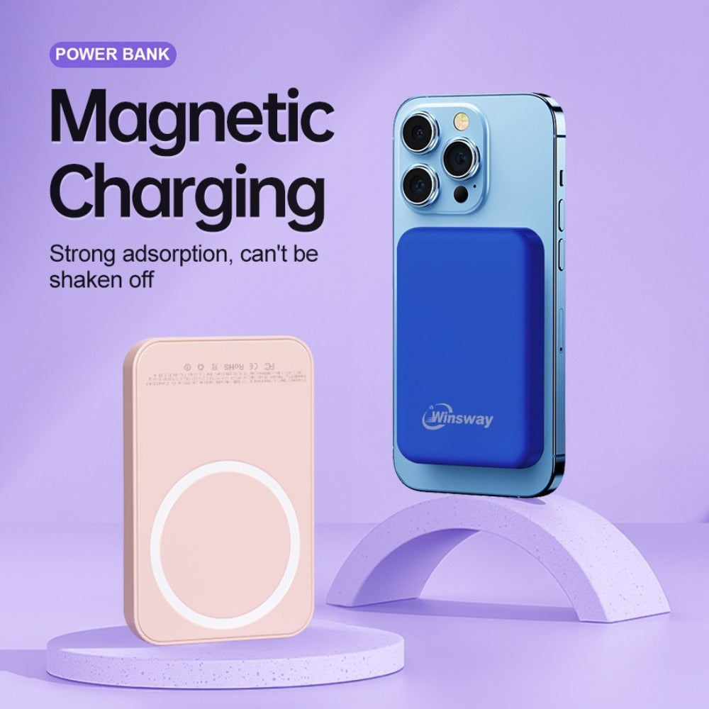Magnetic Power Bank 5000mAh Mini Wireless Charging PD & QC 3.0 Fast Charge Colorful Portable Charger for iPhone 17 16 15 14 13 MagSafe Compatible