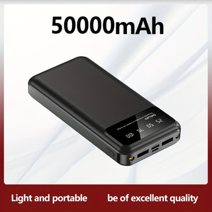 Power Bank 50000mAh with Dual USB Ports, Digital Battery Display and Three Color Options for Travel