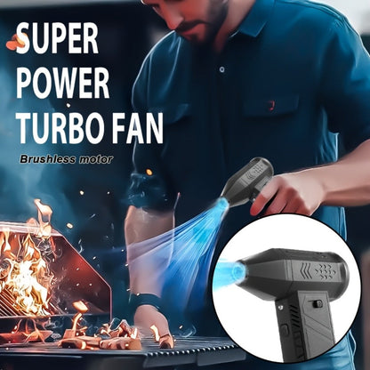 130000 RPM Portable Turbo Fan Blower & Vacuum 2-in-1, USB Rechargeable Cordless Handheld Air Blower for Dust Removal, Cooling, Snow Blowing, Car Cleaning, Inflatable Pad, Ignition Aid