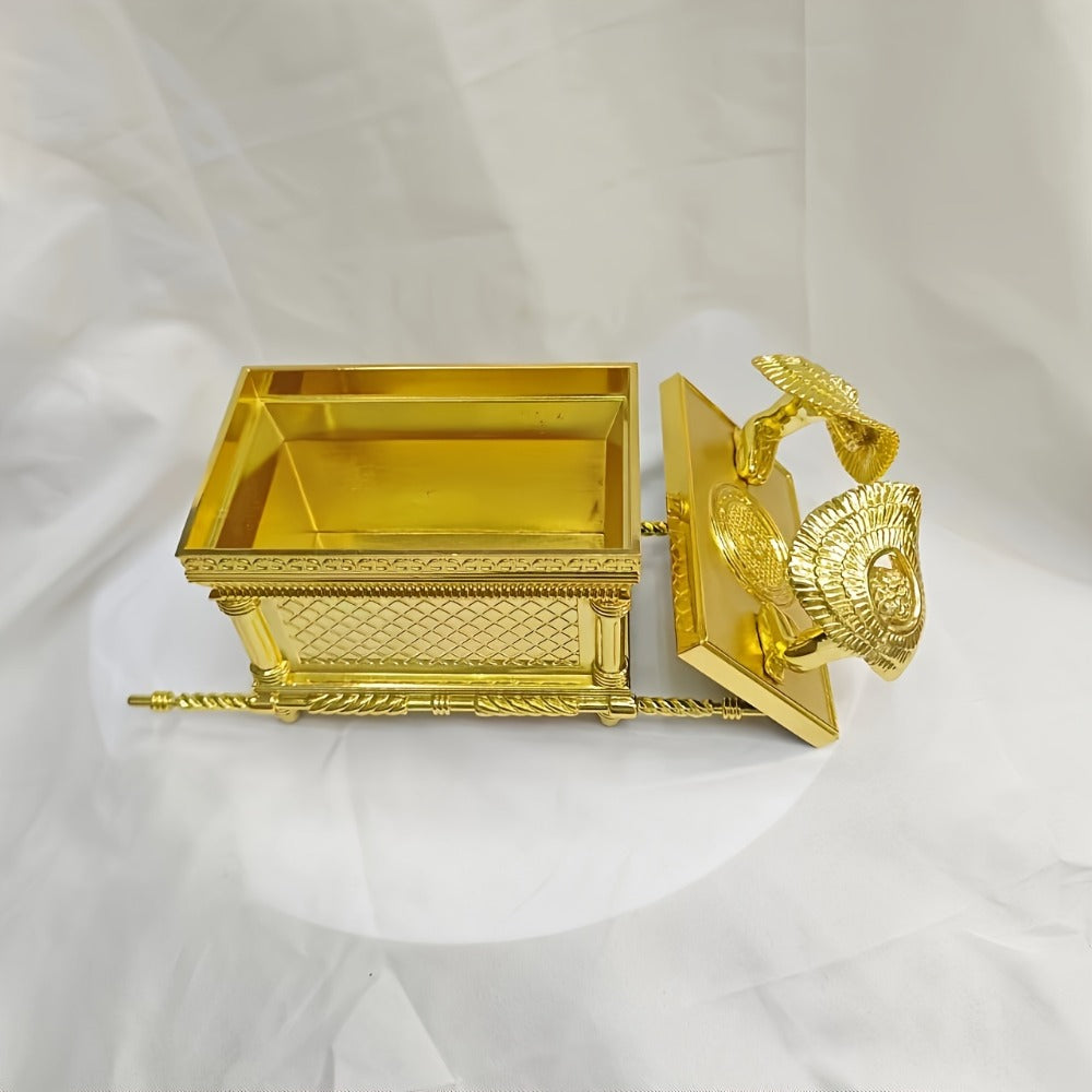 Ark of the Covenant Tabletop Figurine in Medium or Large Sizes with One- or Two-Piece Gold-Tone Options