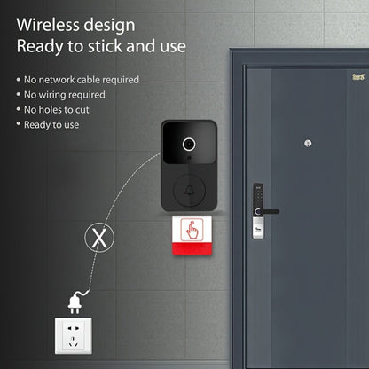 Voice Change Doorbell Camera Wireless HD 960P – Night Vision, Two-Way Audio, Motion Alert Push Notification, 2.4GHz WiFi, Rechargeable Battery, Remote Mobile View, Single or 2-Pack, Black White