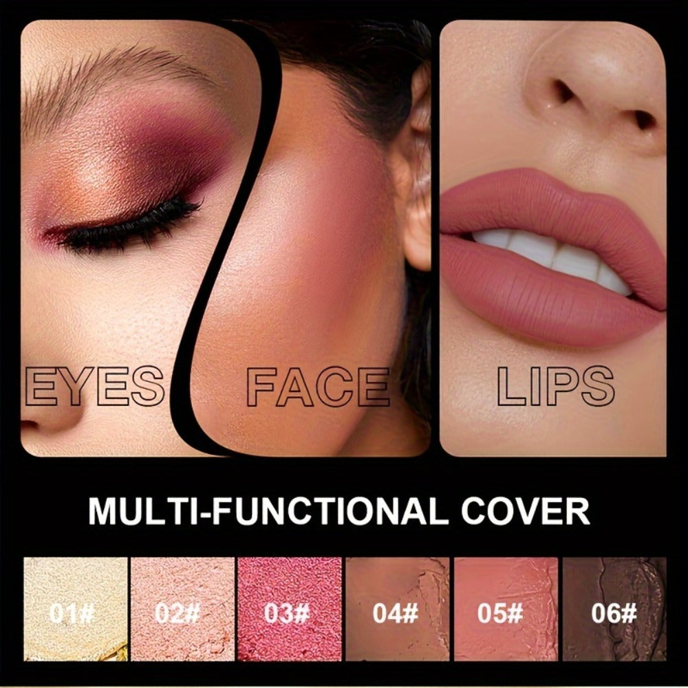 Six-Piece Cream Makeup Stick Set with Visible Pink and Brown Tones in the Exact 6 Pieces Option