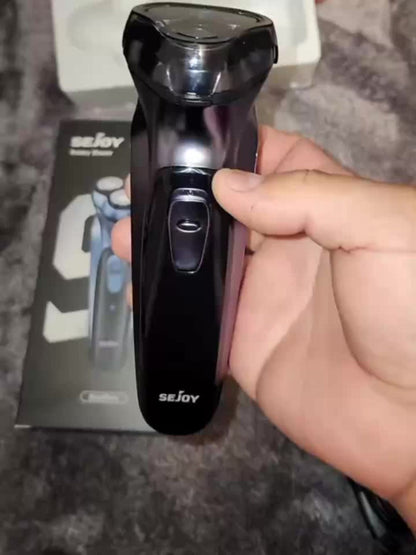 Electric Shaver 3D Floating Rotary Head with Pop-Up Trimmer, LCD Display and 1-Hour Fast Charge for Wet/Dry Use