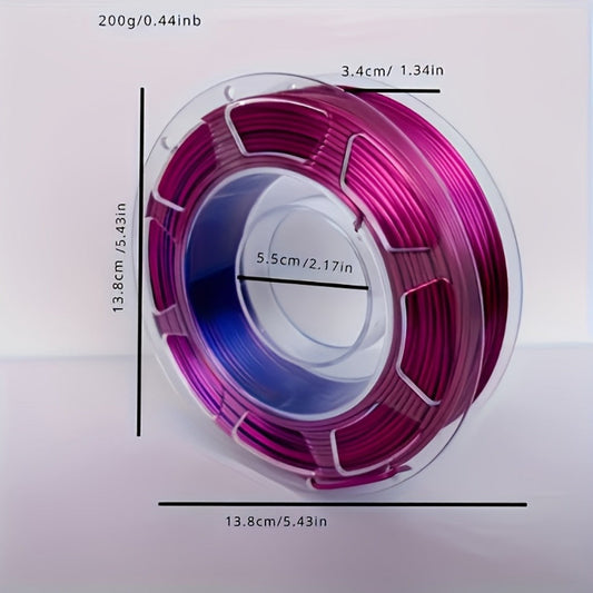 3D Printer Filament Glow PLA 1.75mm 200g Spool in Blue or Green with Listed ±0.02mm Tolerance