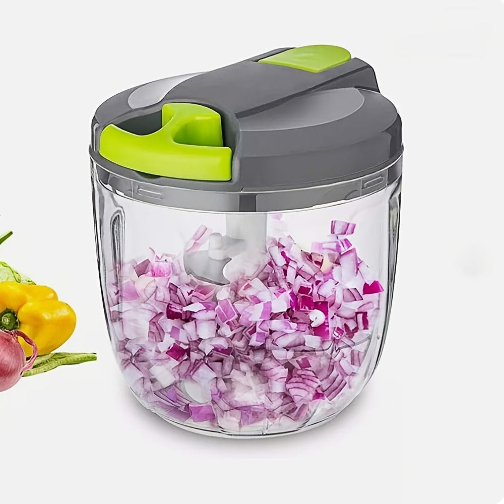 Vegetable Chopper with 3/5 Blades – Multifunctional Onion Chopper, Food Dicer & Salad Cutter with Container | Kitchen Gadget Set for Potato, Carrot, Garlic