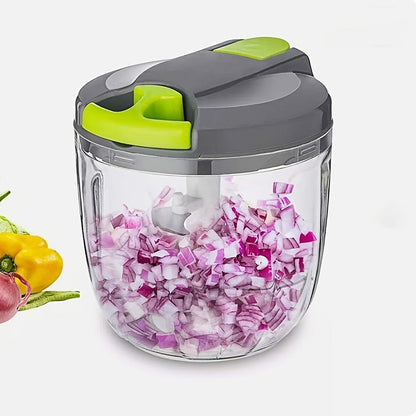 Vegetable Chopper with 3/5 Blades – Multifunctional Onion Chopper, Food Dicer & Salad Cutter with Container | Kitchen Gadget Set for Potato, Carrot, Garlic
