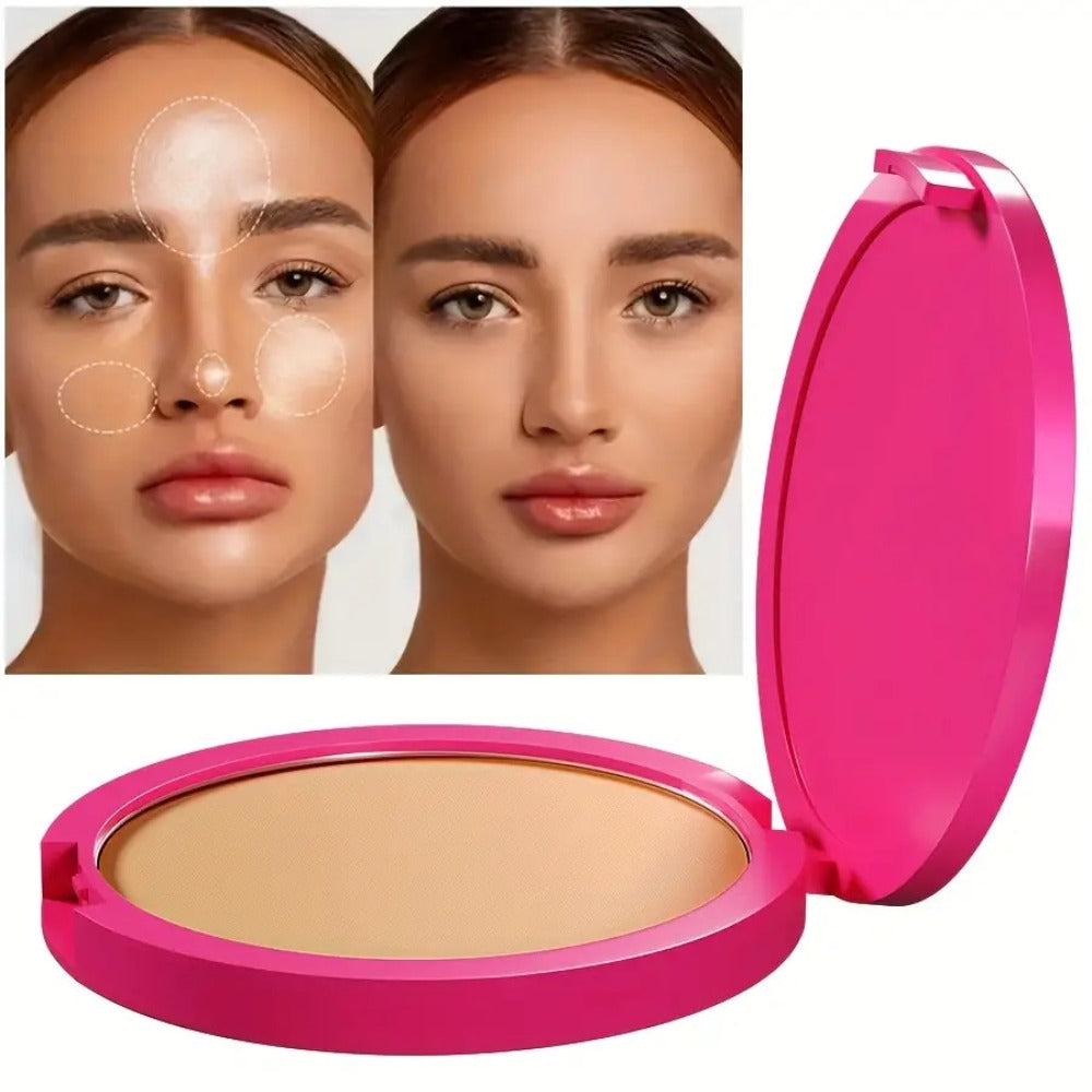 Waterproof Powder Foundation Matte Full Coverage Non-Cakey Formula 0.31oz Compact - Shine, for Makeup, Travel and Everyday Vanity Use
