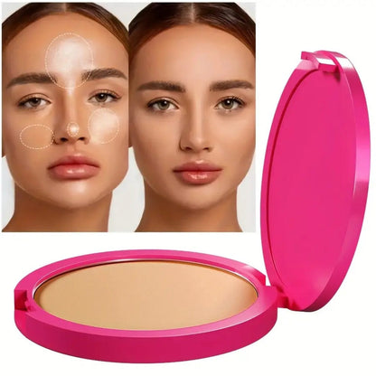 Waterproof Powder Foundation Matte Full Coverage Non-Cakey Formula 0.31oz Compact - Shine, for Makeup, Travel and Everyday Vanity Use