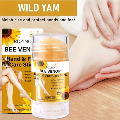 Skincare Set with ROZINO Label, 5 Bee Venom and Vitamin C Items for Lip Face Neck Hand and Foot Care