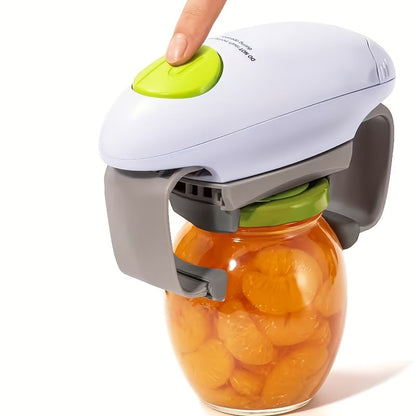 RoboTwist-Style Battery Jar Opener with One-Touch Control, Adjustable Jaws and Two Button Colors