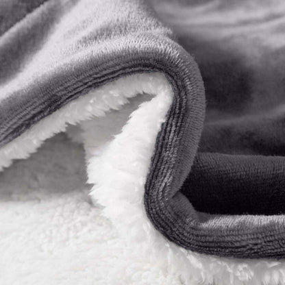 480GSM Sherpa Fleece Blanket – Double-Sided Heavy Warm Throw for Couch, Bed & Travel, Reversible All Season, 13 Colors, 3 Sizes