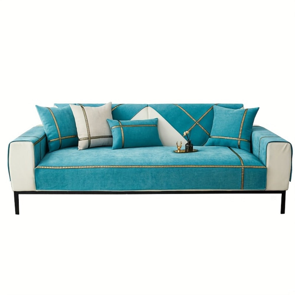 Sofa Cover 350 GSM Chenille Knit Panels for Single Seat, Armrest and 2, 3 or 4-Seater Sofa Sections