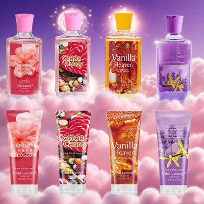 Two-Piece Body Wash and Hand Cream Gift Set with 88 ml Bottle, 70 g Tube and Five Scent Options