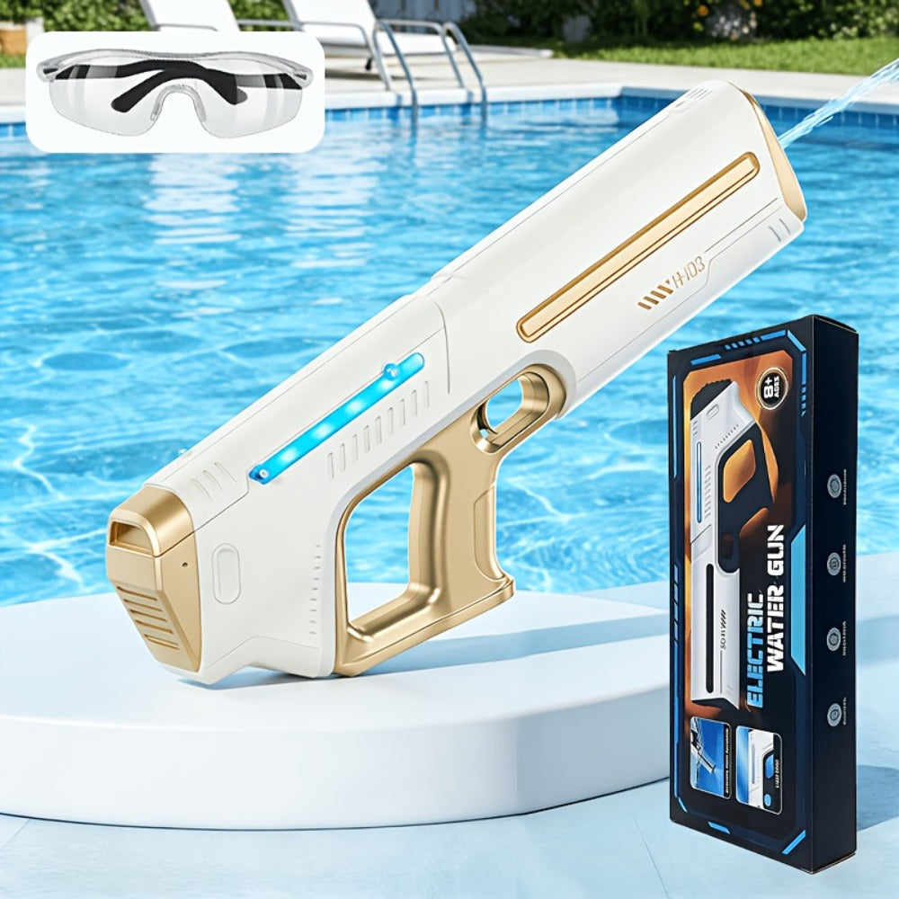 Electric Pulse-Light Water Blaster Bundle with Hard Case, Pictured Goggles and Three Color Choices