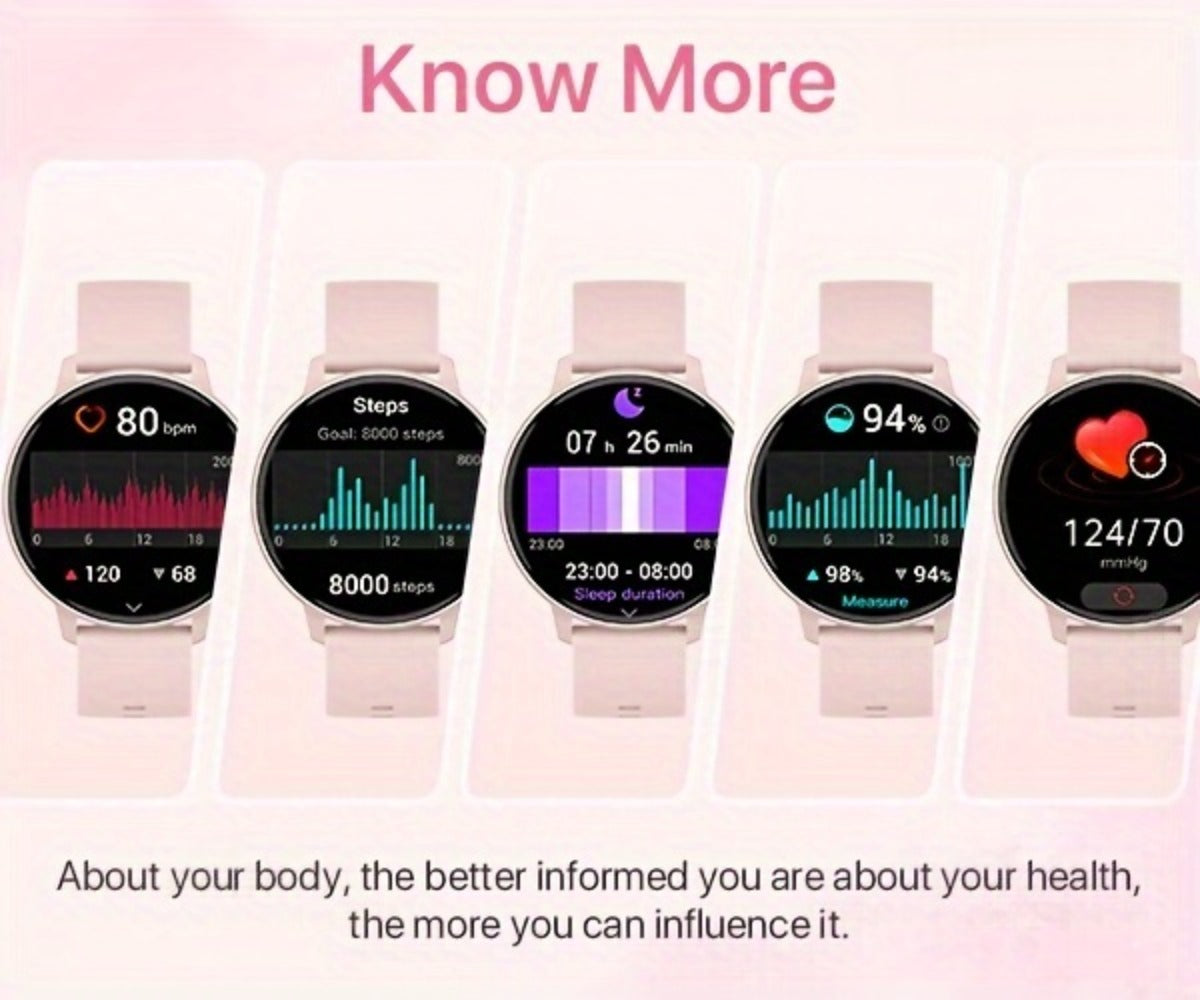 Smartwatch – Voice Assistant for Women 1.39" Full Touch – Siri & Google, Wireless Calling, 100+ Sport Modes, Fitness Tracker, Weather…