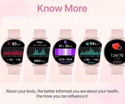 Smartwatch – Voice Assistant for Women 1.39" Full Touch – Siri & Google, Wireless Calling, 100+ Sport Modes, Fitness Tracker, Weather…