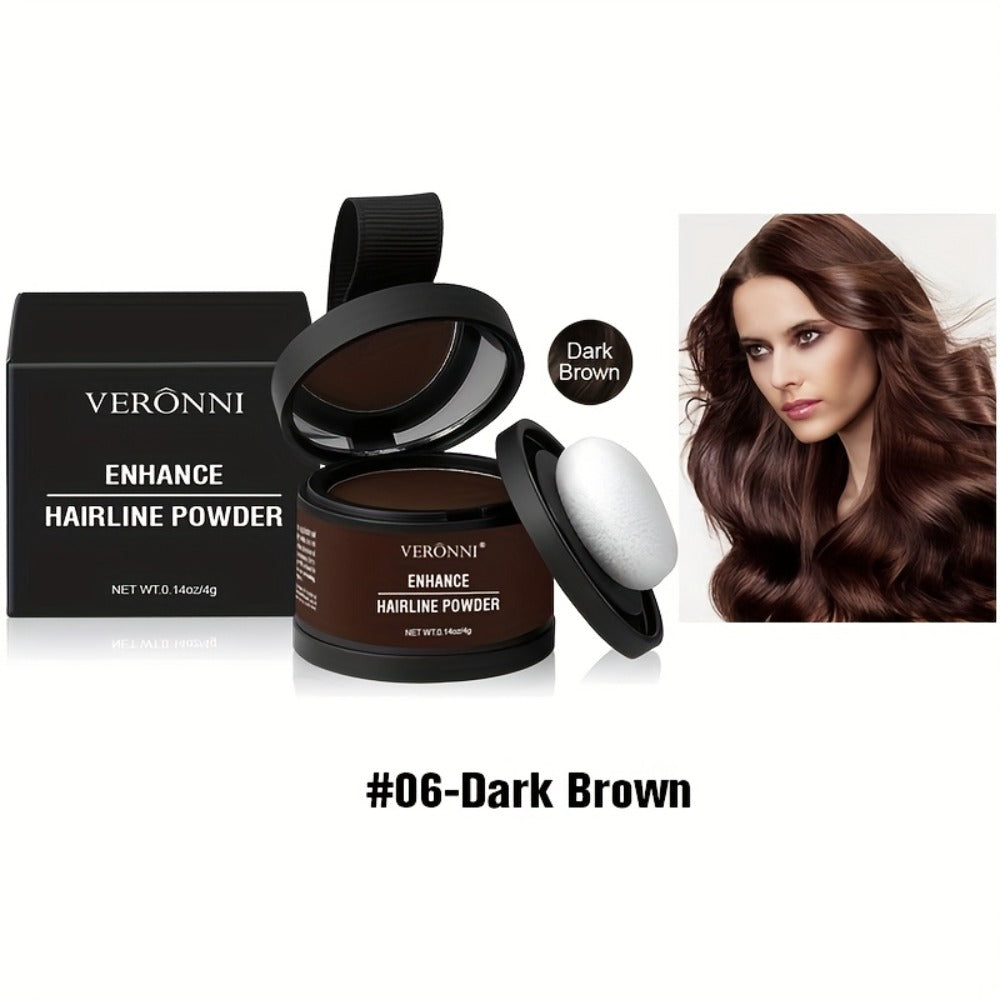 Hairline Shadow Powder Kit with Brush — Waterproof Hairline Concealer & Hair Root Touch Up Powder | Instant Fuller-Looking Hairline | 6 Shades for Women & Men All Hair Types