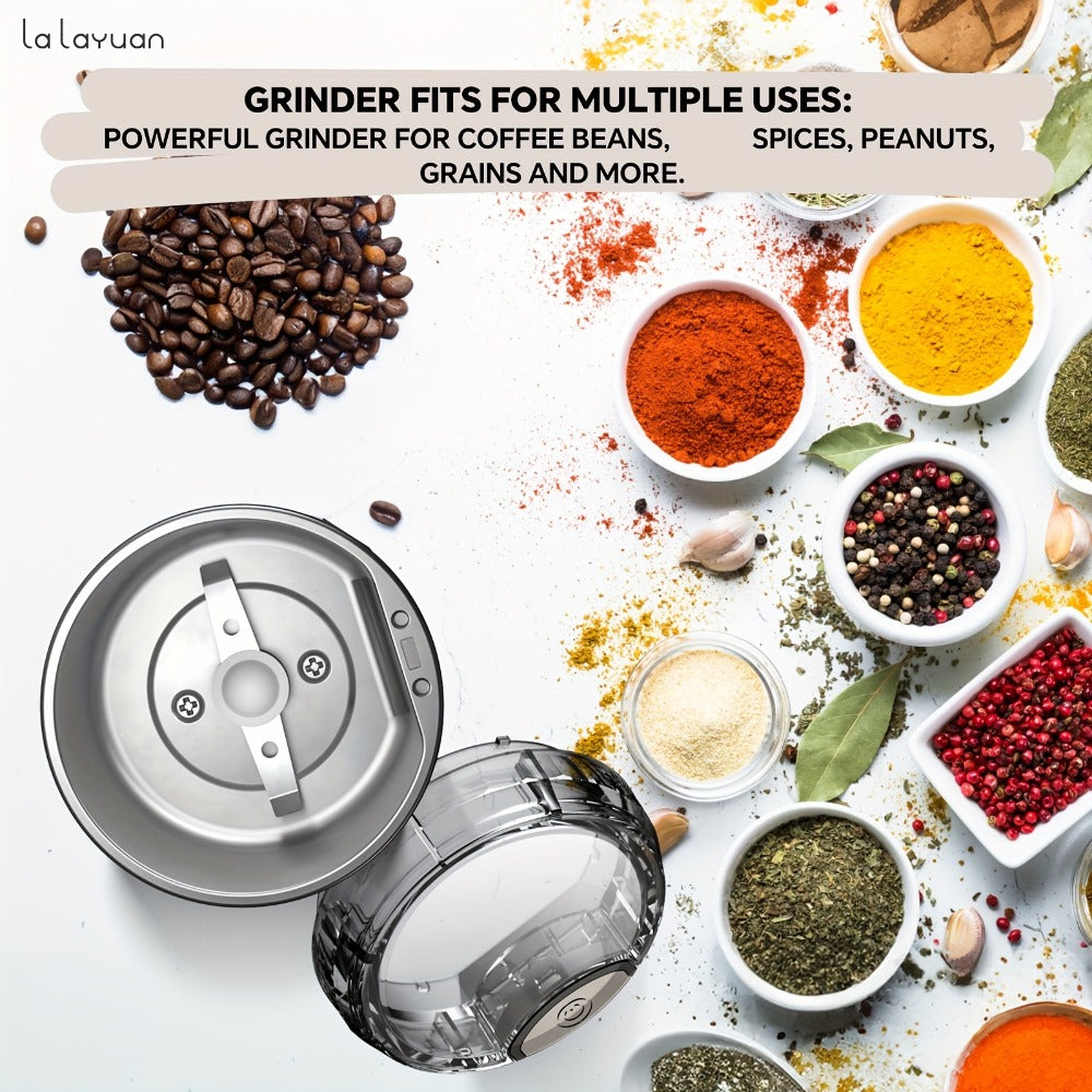 Coffee Bean Grinder Electric 200W Powerful Motor Stainless Steel Chamber Ultra-Fine Blade Grinder One-Touch 12 Cups Multi-Purpose for Spices Nuts Grains 110V US Plug