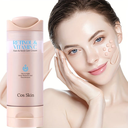 Retinol Vitamin C Face Cream Anti Aging Moisturizer for Skin Elasticity Brightening Deep Hydration Fast Absorbing Non Greasy Gentle Daily Skin Care for Women All Skin Types