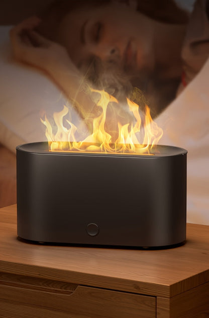 Humidifier Mini Flame-Effect USB Diffuser with Three Mist Levels and One, Two or Three-Piece Sets
